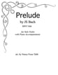 Prelude in C BWV 846 for Solo Violin and Piano P.O.D. cover